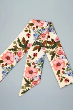 Купить шарф-платок Твилли двухслойный 5х130 см, с полной запечаткой "Insectsr"