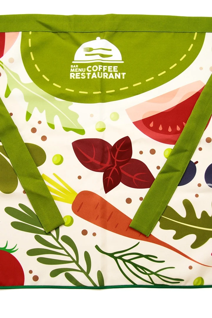 Купить передник Айс Бокс с прямым низом, с полной запечаткой "Bar Menu"