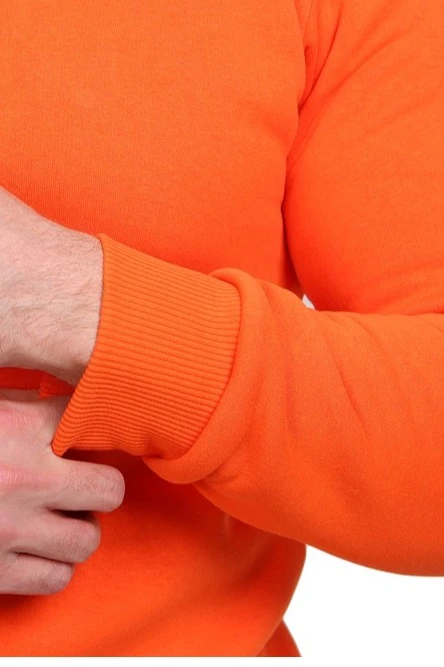 Свитшот Тревис из футера унисекс, однотонная оранжевая#4 Свитшот Тревис из футера унисекс, однотонная оранжевая#4