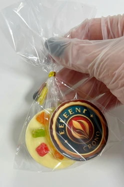 Набор шоколадных медальонов 5 см 2 шт#1