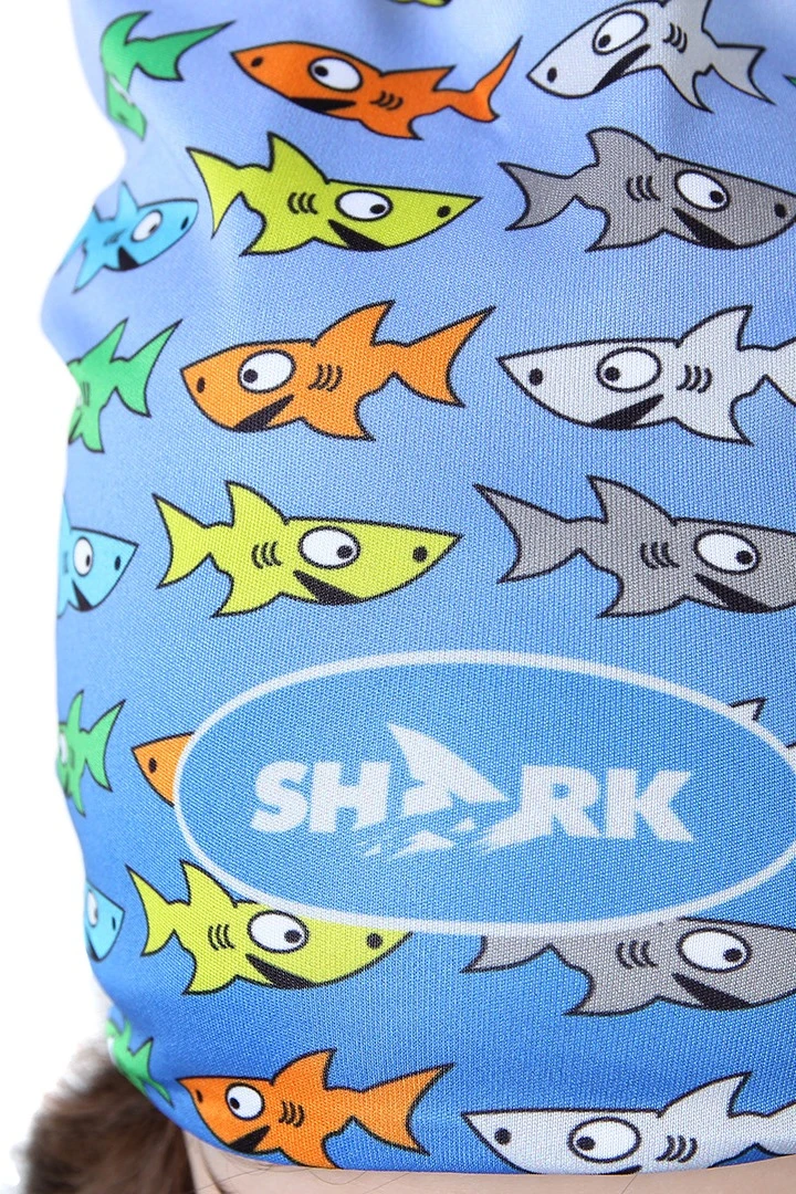 Шапка Сноу двухслойная детская, с полной запечаткой "SHARK"#3 Шапка Сноу двухслойная детская, с полной запечаткой "SHARK"#3