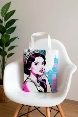 Купить сумку Лайт из габардина 25х35 см, с принтом "Moscow beauty"