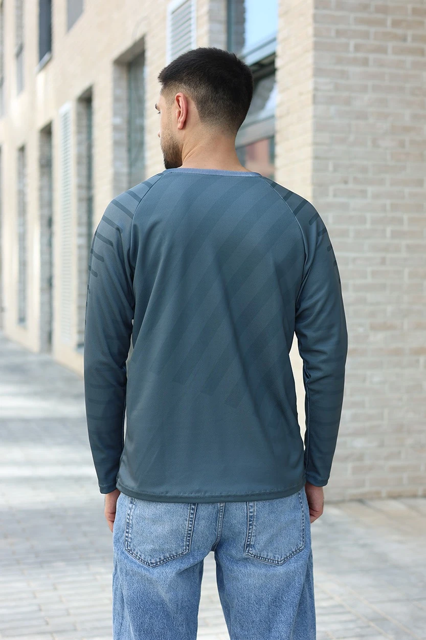 Лонгслив Спэйс Плюс V-ворот унисекс с полной запечаткой (полиэстер)#4