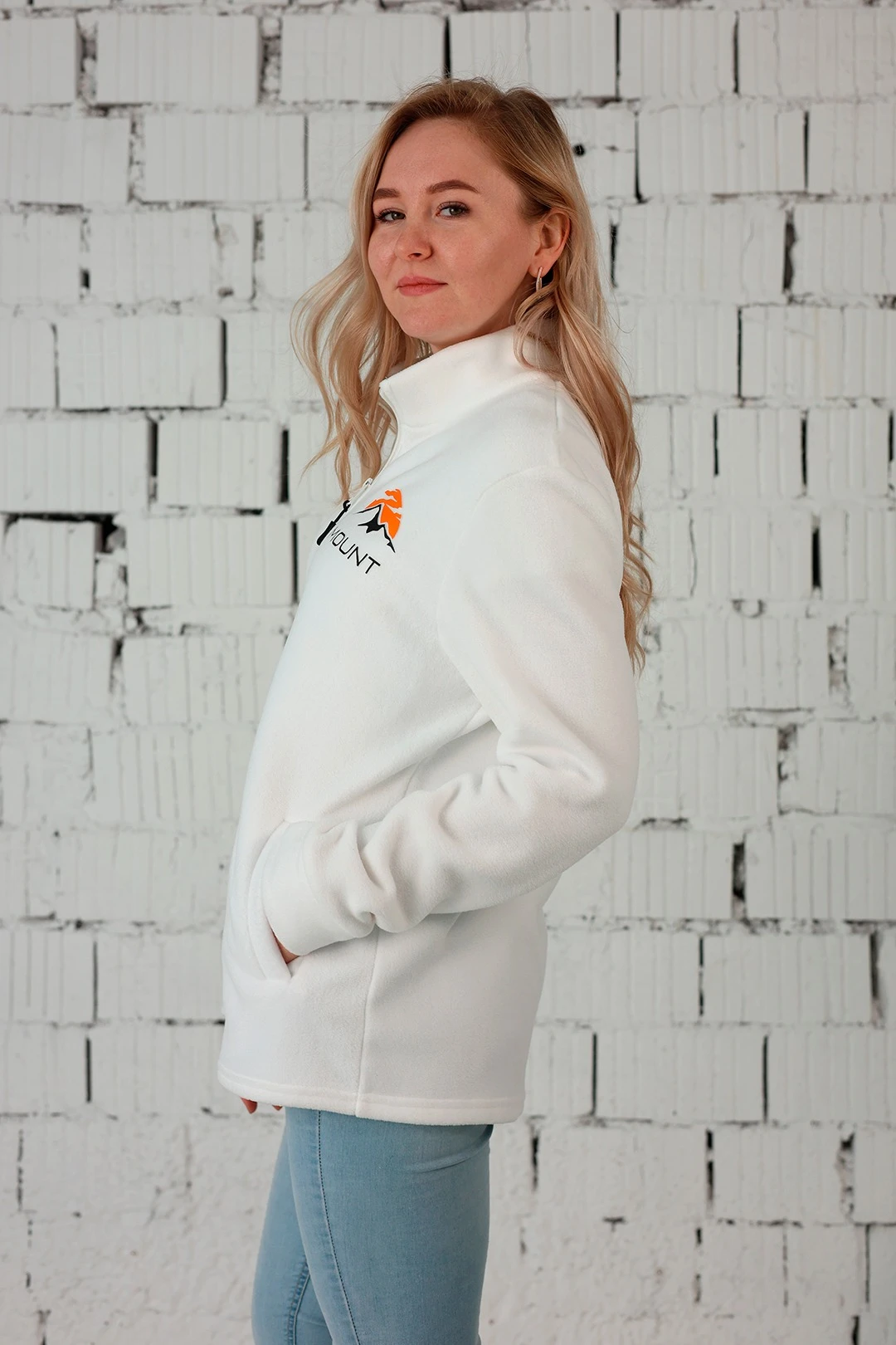 Толстовка Харисон флисовая без капюшона женская, однотонная "Mount"#1 Толстовка Харисон флисовая без капюшона женская, однотонная "Mount"#1
