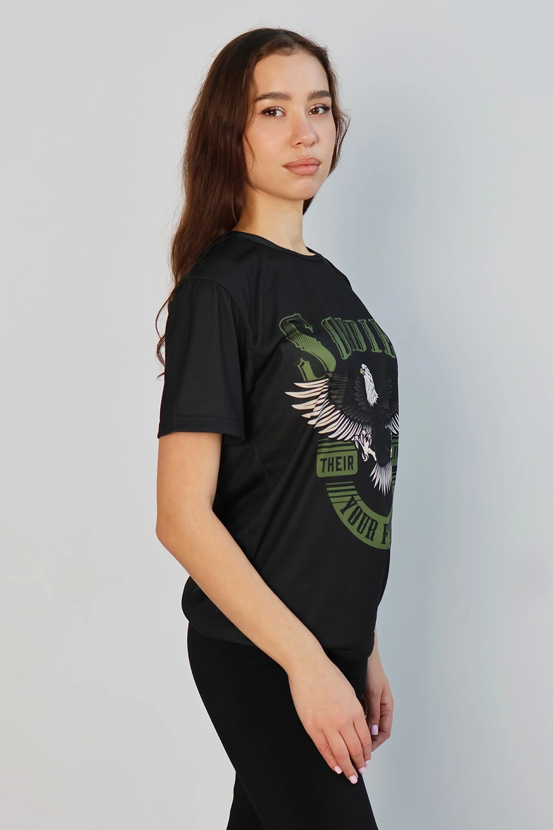 Футболка Гэлэкси унисекс из кулирной глади с полной запечаткой "Soldier"#1 Футболка Гэлэкси унисекс из кулирной глади с полной запечаткой "Soldier"#1