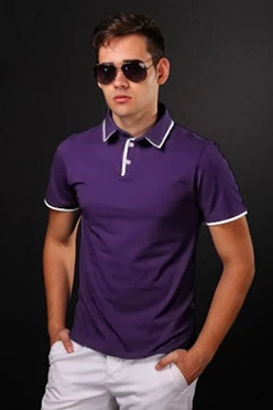 Купить футболку Поло Лайн унисекс фиолетовую