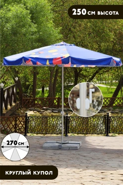 Купить зонт Ницца 2,5 м (купол 2,7х2,7 м), с полной запечаткой