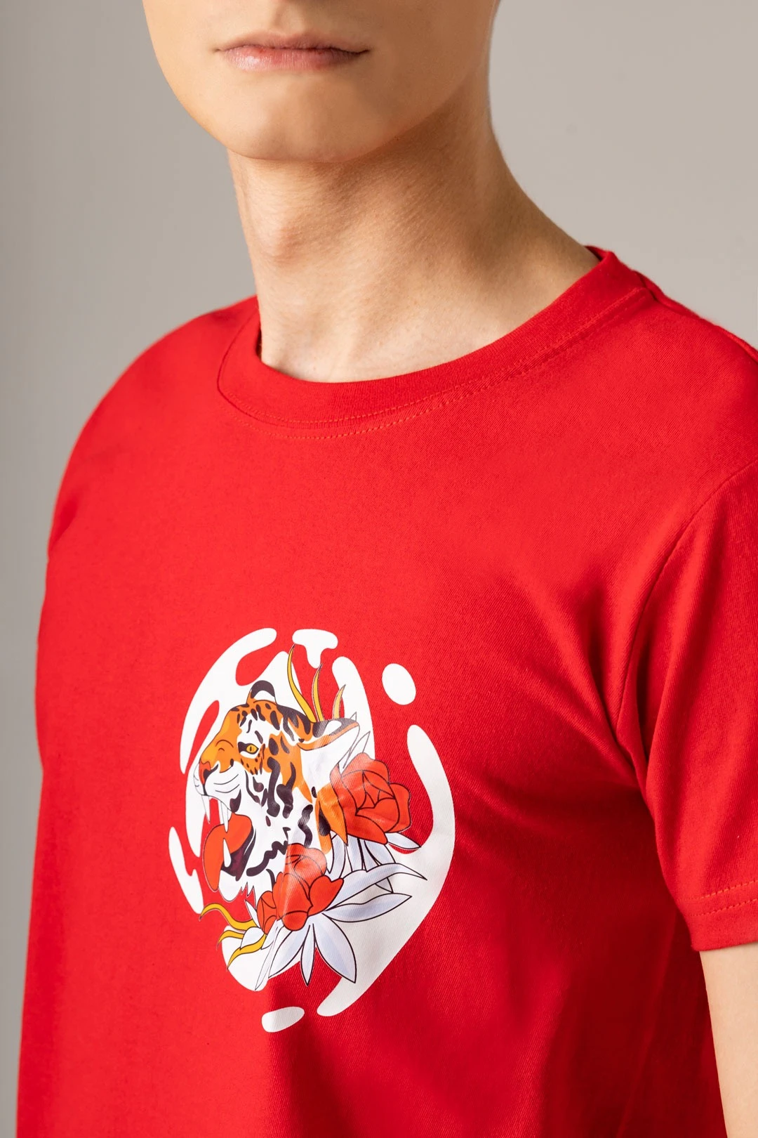 Футболка Мэдисон унисекс, однотонная красная (хлопок)#4 Футболка Мэдисон унисекс, однотонная красная (хлопок)#4