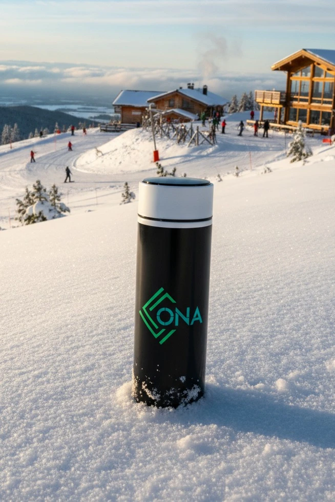 Термос Аква с датчиком температуры 500 мл, с нанесением#1