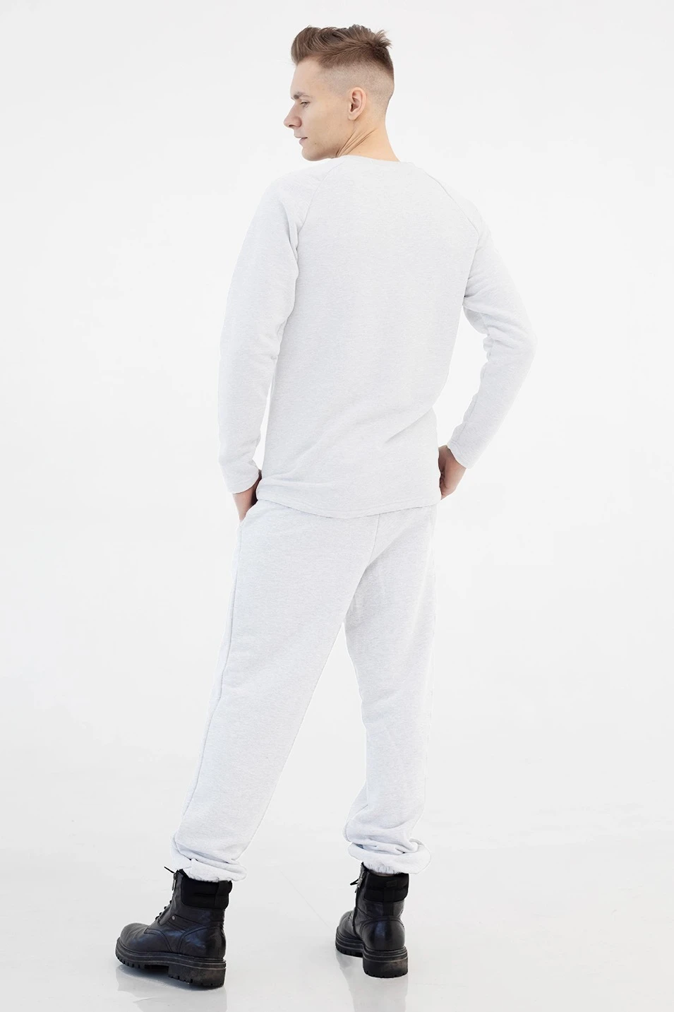 Купить брюки Хит из футера мужские белые