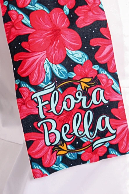 Шарф однослойный утепленный 15х120 см, полной запечаткой "Flora Bella"#1