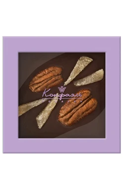 Шоколад горький с цукатами имбиря и орехом пекан из коллекции Cиреневое утро