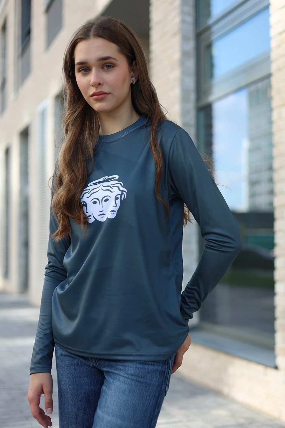 Лонгслив Гэлэкси Плюс женский с полной запечаткой (полиэстер)#4 Лонгслив Гэлэкси Плюс женский с полной запечаткой (полиэстер)#4