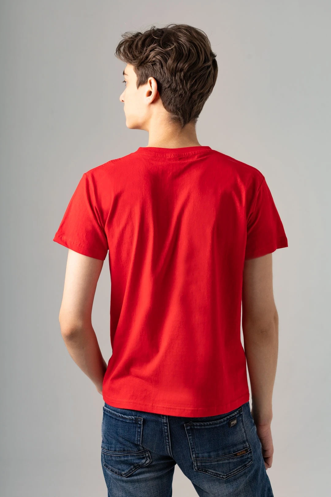 Футболка Мэдисон унисекс, однотонная красная (хлопок)#5 Футболка Мэдисон унисекс, однотонная красная (хлопок)#5