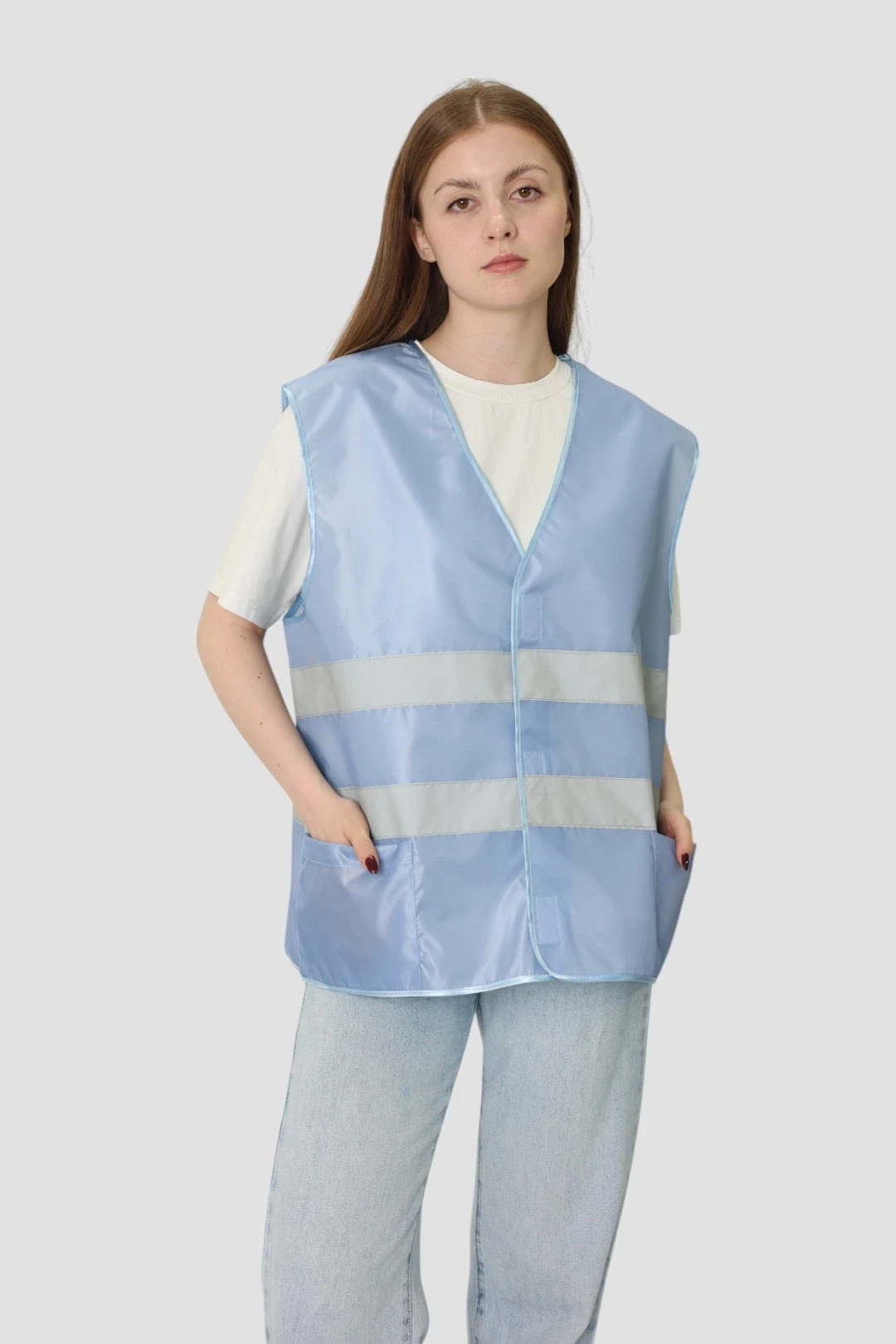 Купить жилет Эван со светоотражающей лентой унисекс, с полной запечаткой "Auto Care"