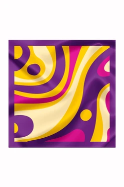 Купить платок Шанель 100х100 см, с полной запечаткой "Festive mood"