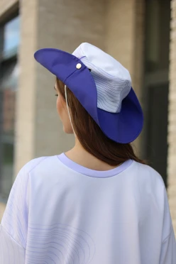 Купить панаму Техас с полями на кнопках, с полной запечаткой "Radio wave"