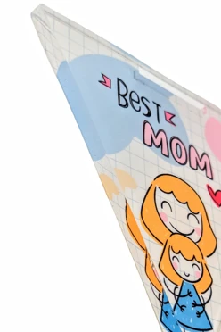 Медаль из акрила АС8004 Треугольник 80 мм с печатью#2