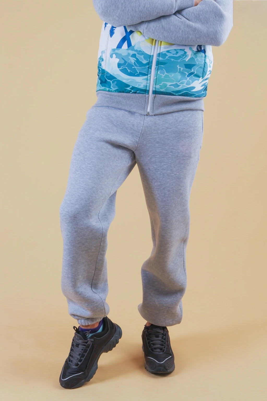 Купить брюки Хит из футера мужские меланж