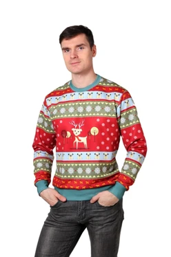 Купить свитшот унисекс "Новогодний" с полной запечаткой