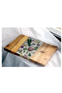 Сервировочная доска из дерева со смолой, 30х20 см#2