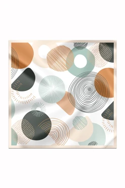 Купить платок Шанель 60х60 см, с полной запечаткой "Circle minimalism"