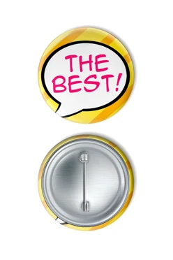 Значок закатной диаметр 37 мм, с принтом "The Best"#2
