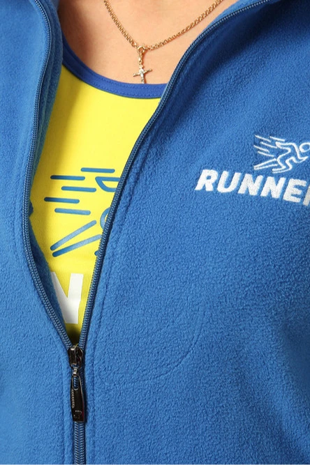 Толстовка Харисон флисовая без капюшона женская, однотонная "Runners"#4