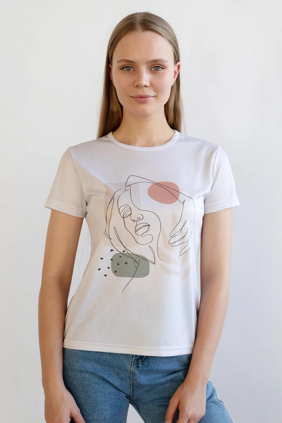 Купить футболку Гэлэкси женскую с полной запечаткой "Portret"