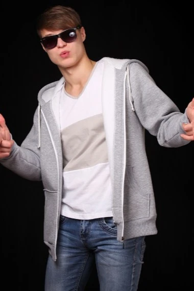 Балахон Рик из футера унисекс, однотонный меланж#2 Балахон Рик из футера унисекс, однотонный меланж#2