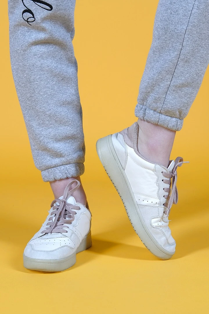 Брюки Хит из футера с начесом женские, однотонные меланж#1