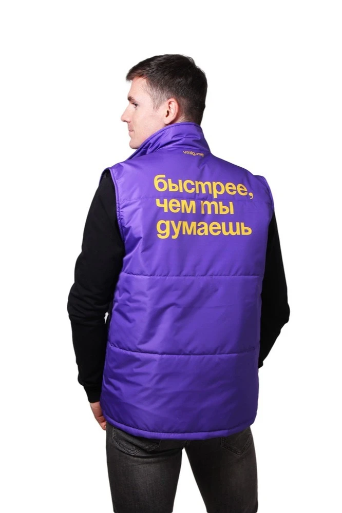 Жилет Портер на синтепоне со стежкой унисекс, с полной запечаткой "In a moment"#4