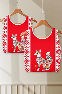 Купить сумку Я-майка 35х45 см, с принтом "Fox with flowers"