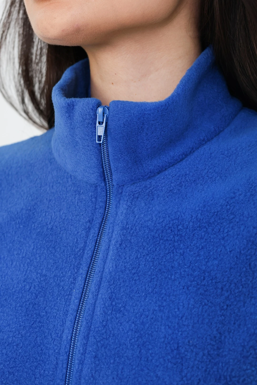 Жилет Браво флисовый без капюшона унисекс, однотонный синий#5 Жилет Браво флисовый без капюшона унисекс, однотонный синий#5