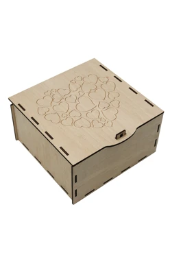 Купить коробку из фанеры с нанесением 178х174х86 мм