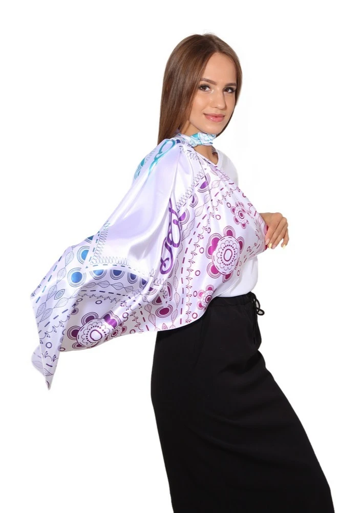 Платок Шанель 90х90 см, с полной запечаткой#3