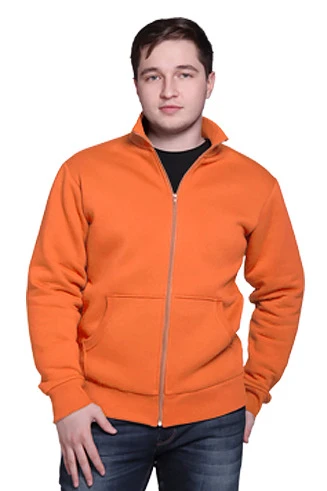 Толстовка Томас из футера унисекс, однотонная оранжевая#5