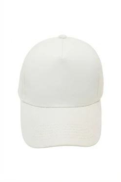 Купить бейсболку Актив пятиклинку взрослую, однотонную молочную (хлопок)