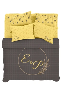 Постельное бельё 1,5-спальное 145х200 см "Eva and Pavel"