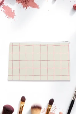 Косметичка Астра 22х13 см, с принтом "In a plaid"#1