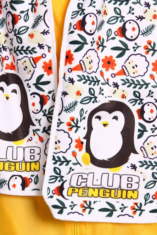 Шарф однослойный утепленный 15х100 см, с полной запечаткой "Club Penguin"#1