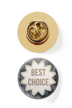 Значок заливной Круг диаметр 15 мм, с принтом "Best choice"#2