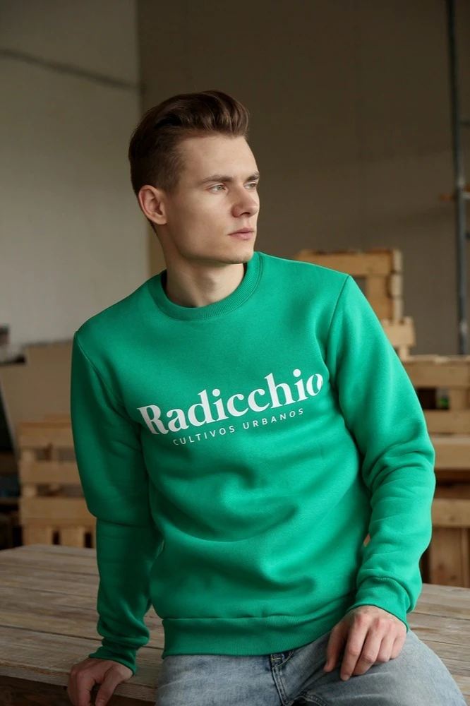 Свитшот Тревис из футера унисекс, однотонная "Radicchio"#4