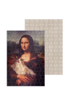 Купить пазл картонный А4 с принтом "Mona Lisa"