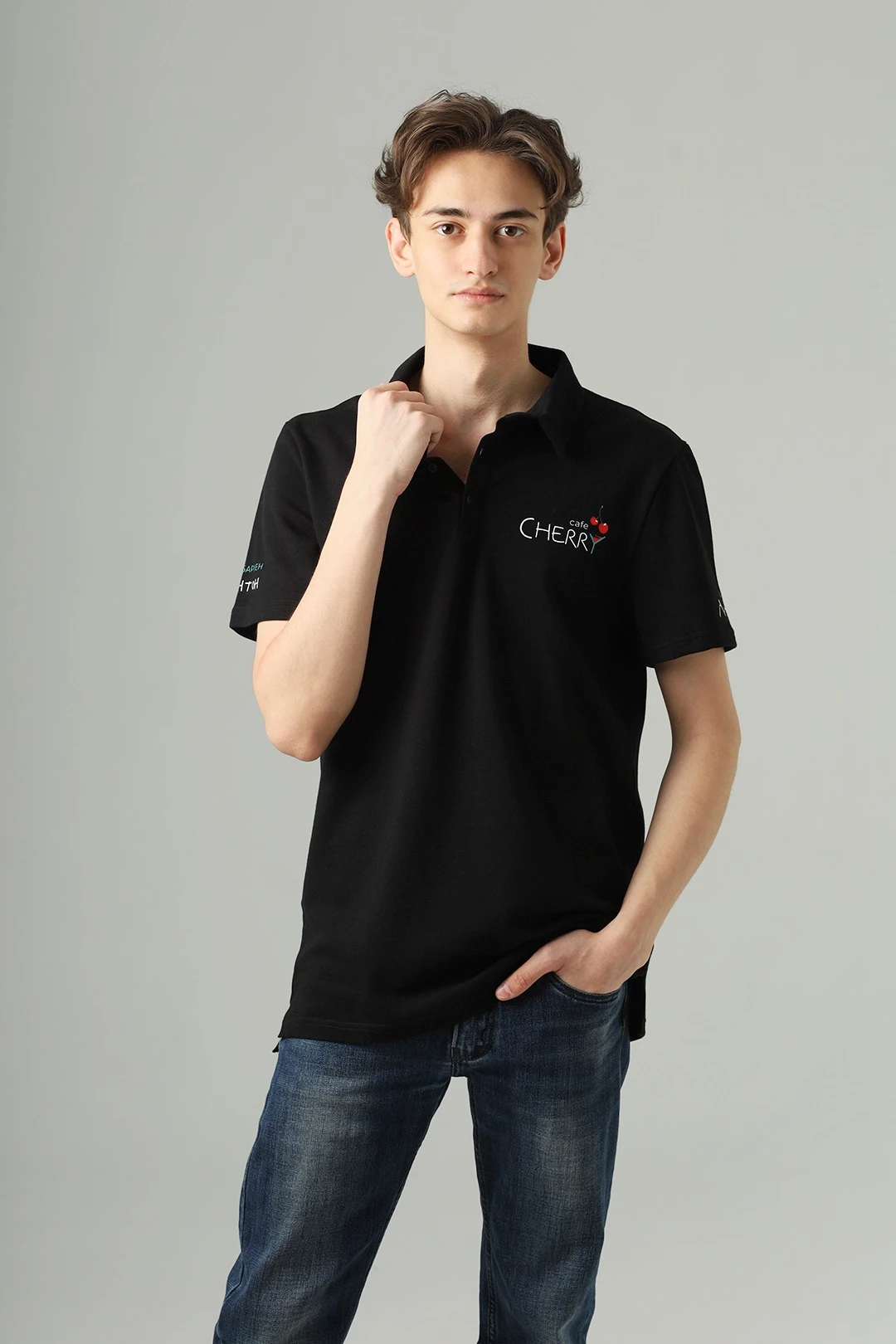 Поло Тейлор унисекс однотонная (хлопок)#1