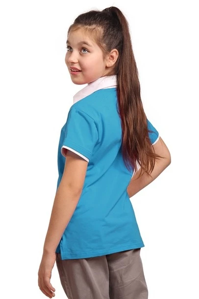Купить футболку поло Найт детскую голубую