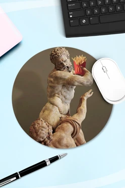 Купить коврик для мыши круглый с принтом "For potatoes"