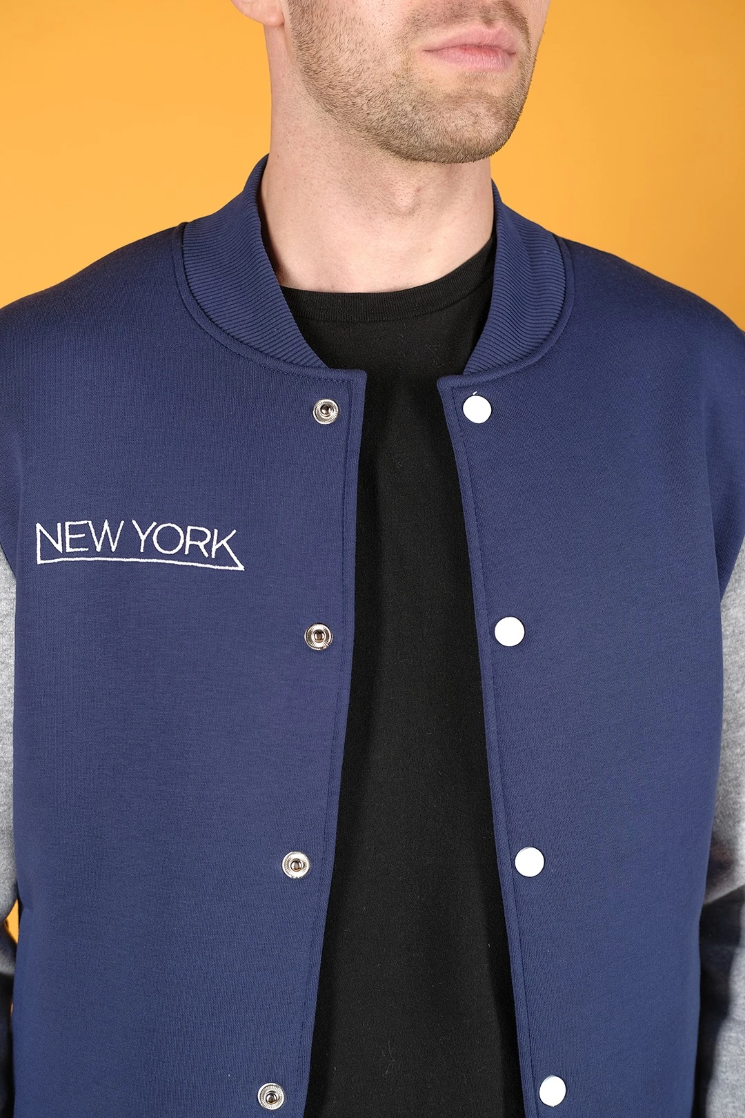 Бомбер Стайл из футера унисекс, однотонный "New York"#2 Бомбер Стайл из футера унисекс, однотонный "New York"#2