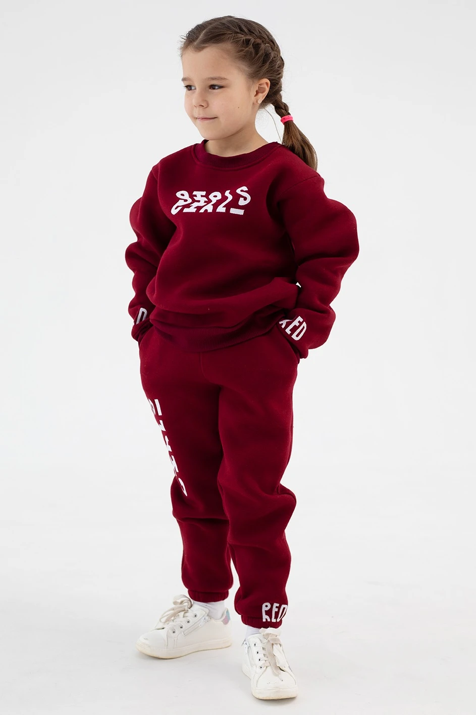 Свитшот Тревис из футера детский, однотонный "Redred"#3