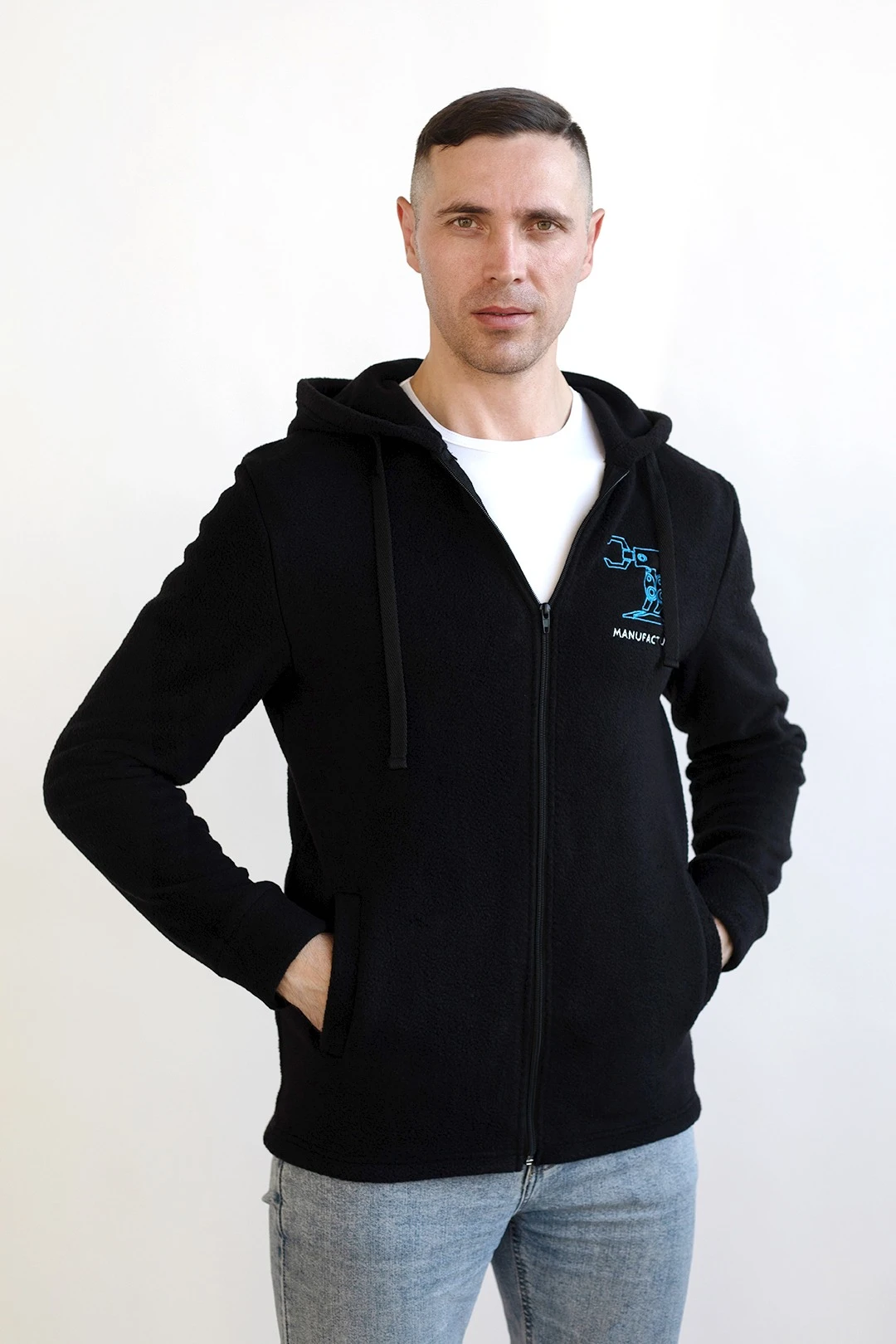 Купить толстовку Харисон флисовую с капюшоном унисекс, однотонную "Manufacture" Купить толстовку Харисон флисовую с капюшоном унисекс, однотонную "Manufacture"